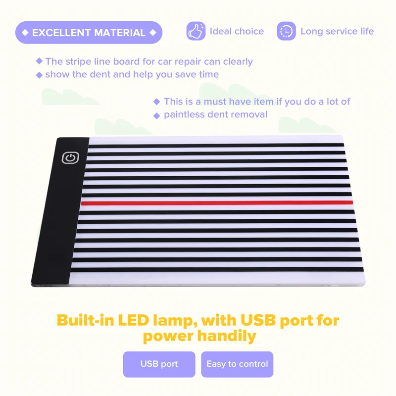 

AB16-Car Repair Inspection Light Car Leveling Reflector Professional Dent Removal Light