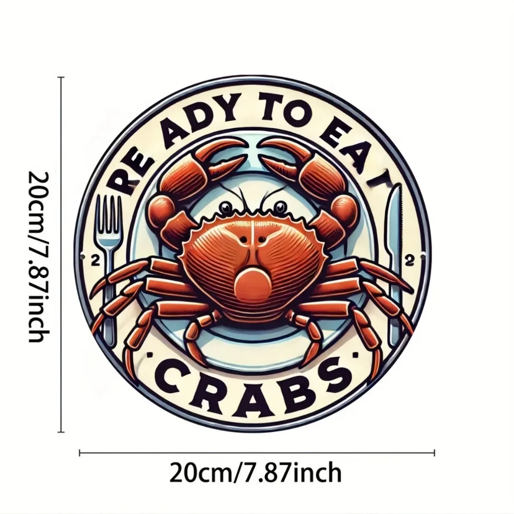 قطعة واحدة من ديكور الشعار الفني المستدير المعدني المتين - سهل التعليق للمطابخ/المطعم/المنزل/المكاتب، فكرة هدية فريدة لجميع المناسبات #4