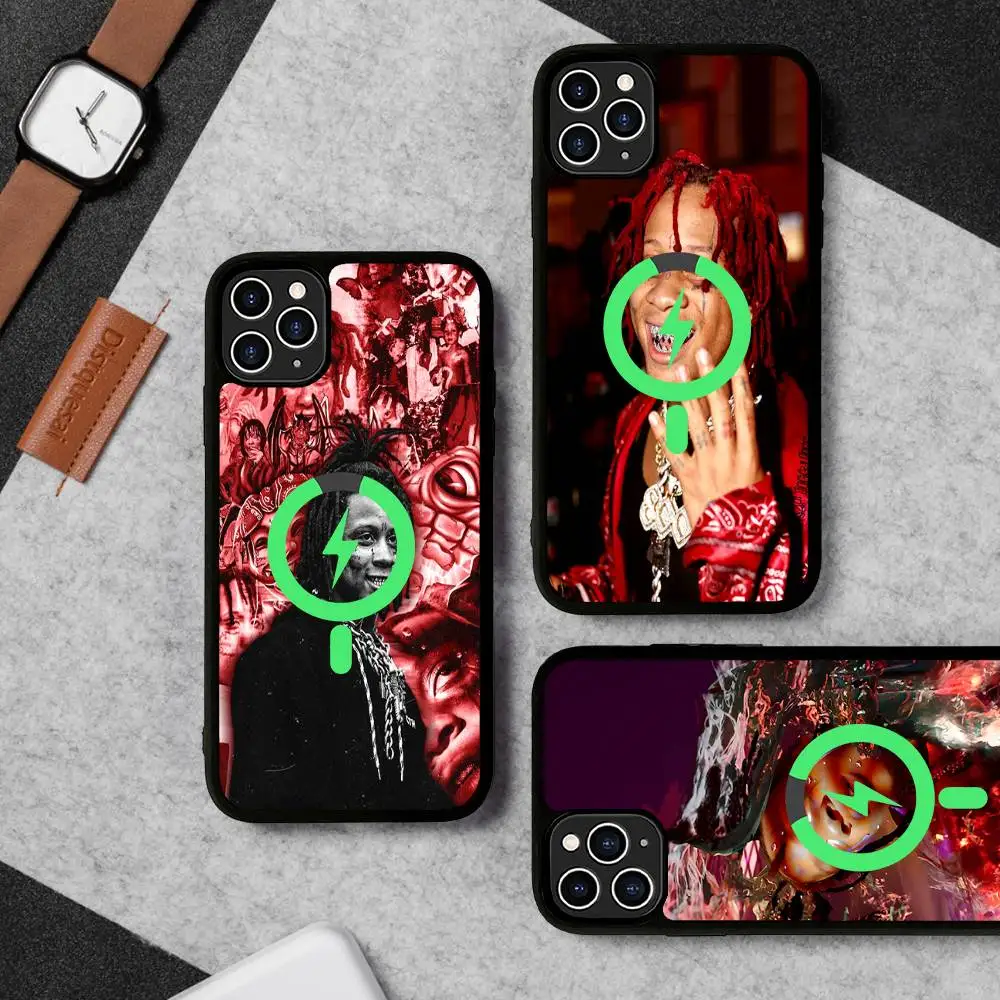 Rapper T-Trippie R-Redd Magnetic Wireless Phone Case For iPhone 17 16 15 14 Plus 13 12 11 Pro Max