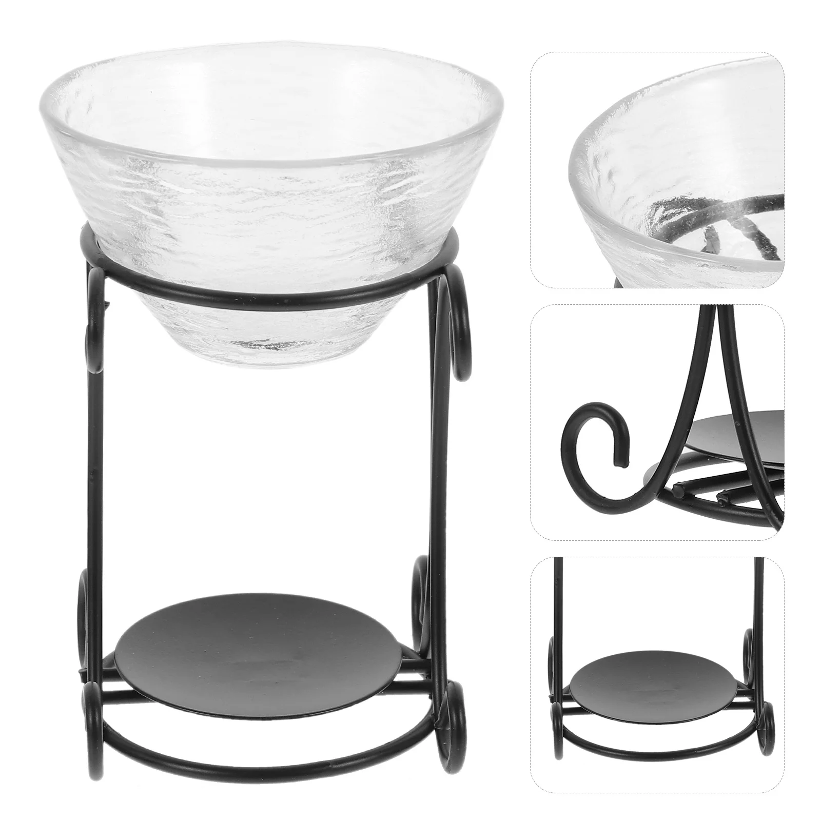 

Essential Burner Iron and Glass Aroma Diffuser for Home Decoration Relaxing Holder Oil Warmer for Bedroom Study Yoga