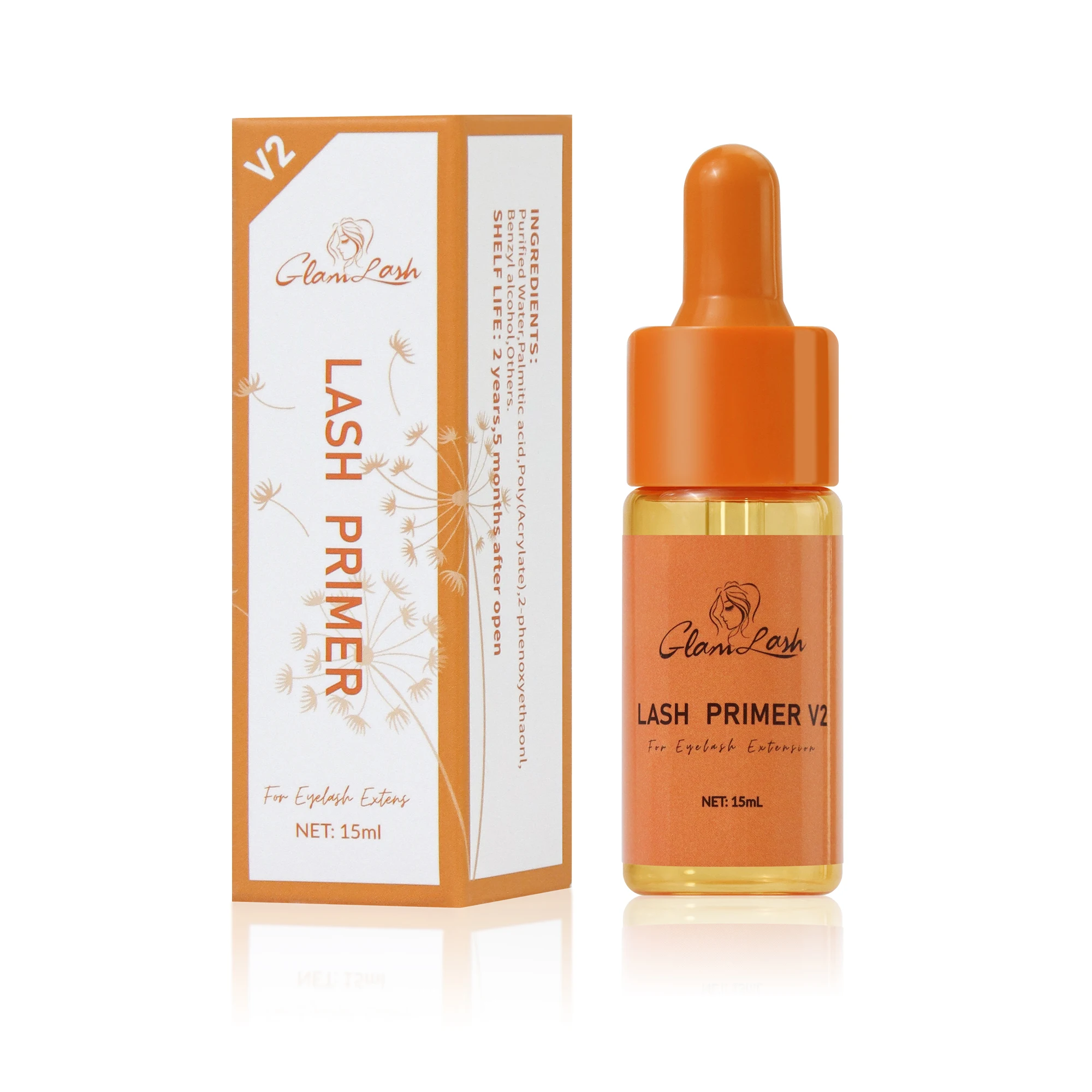 GLAMLASH 10 ml Lash Extension Primer Super Bonder für Wimpernverlängerung Kleber Heilung Klebstoff Bonding Wimpern Langlebiger Lash Bonder