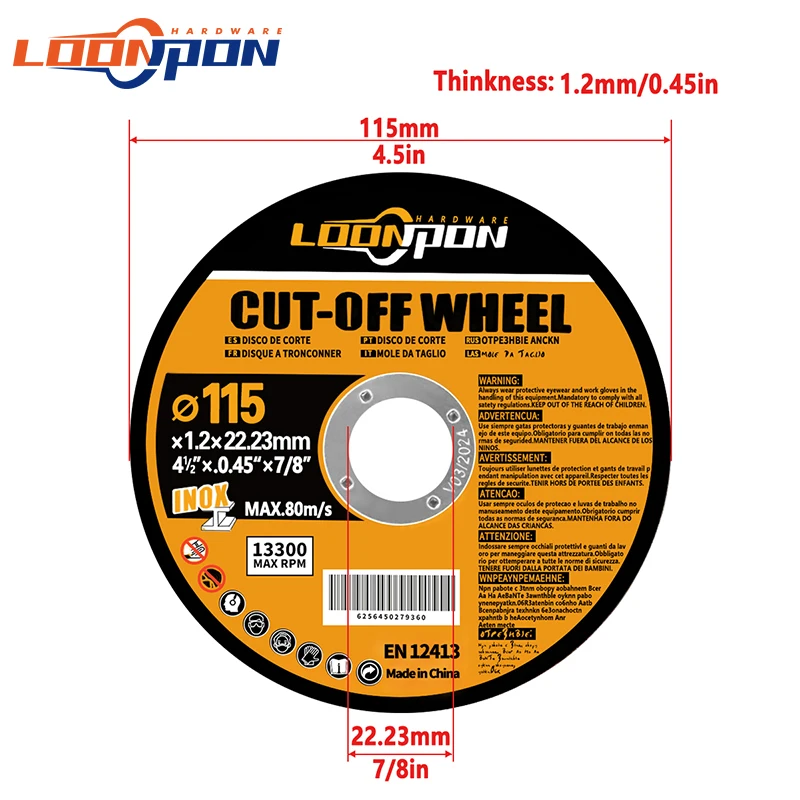 Imagem -02 - Discos de Corte de Metal Inoxidável 115 mm 550 Peças Rodas com Aba Lixamento Discos de Moagem Moedor Ângulo Roda