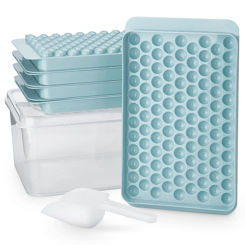 Mini Ice Cube Tray 104 Holes Round Ice Ball Molds Tiny Crushed Ice Tray for Chilling Drinks Coffee Juice Tools Silicona BPA Free