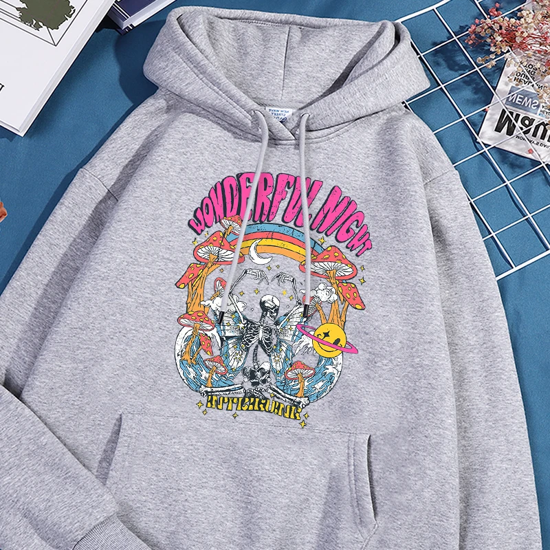 

Wonderful Night Printed Hoodie Men'S Fashion Machine Washable Sweatshirts Unisex Fleece Hoodies Streetwear Comfortable Clothing