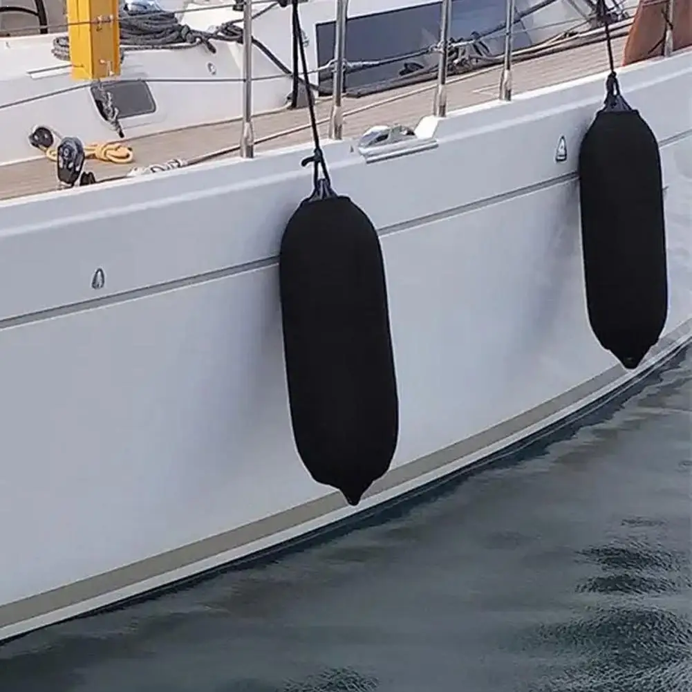 Boat Cover Protector Anti-Collision Ball Sleeve Protection Black Velvet Anti-UV For Marine Boat Sailing Yacht Bumper
