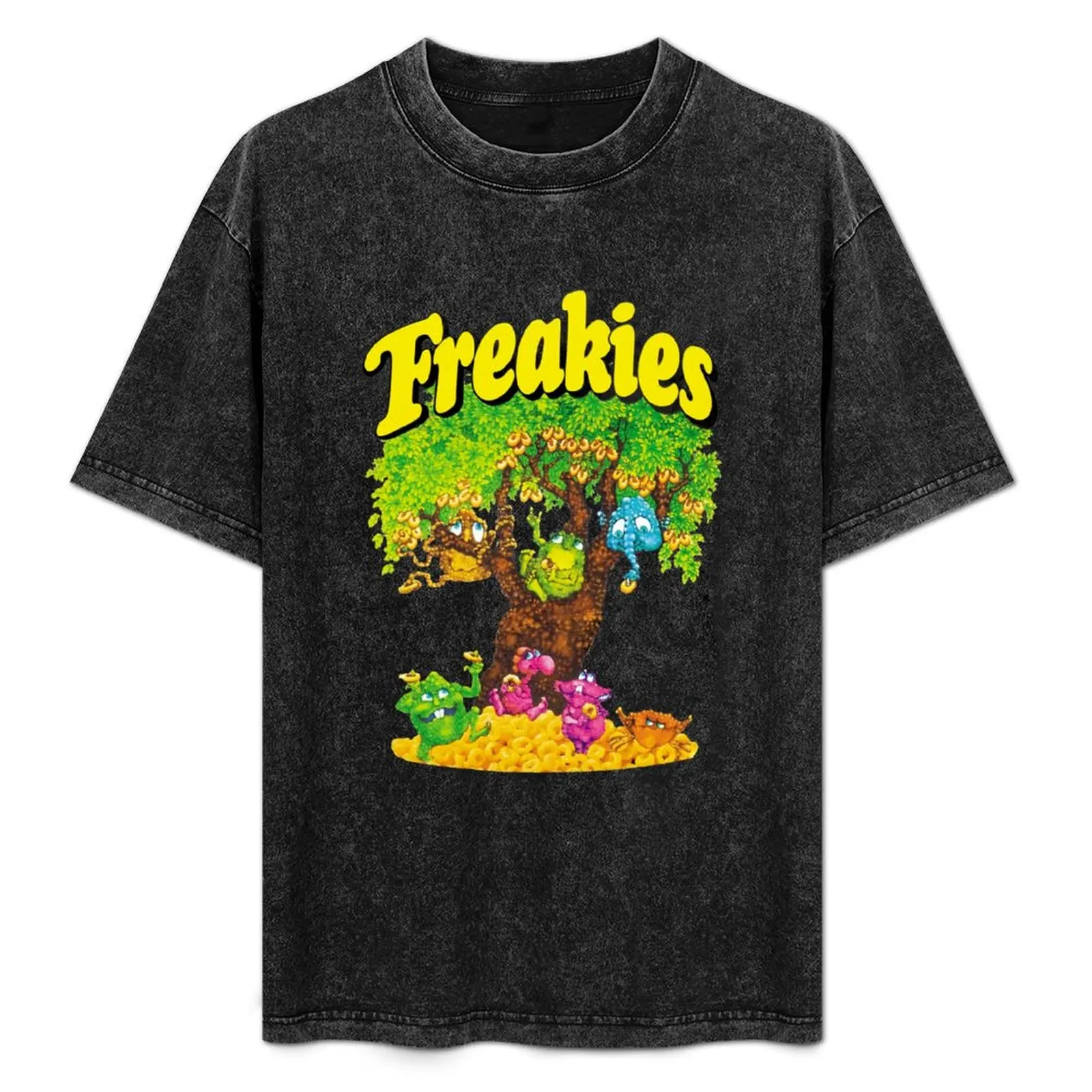 

Freakies Cereal Art Ilustración Cámíseta Logo Barato Tee Logo Para T-Shirt summer shirt graphic t shirt vintage Men's t-shirts