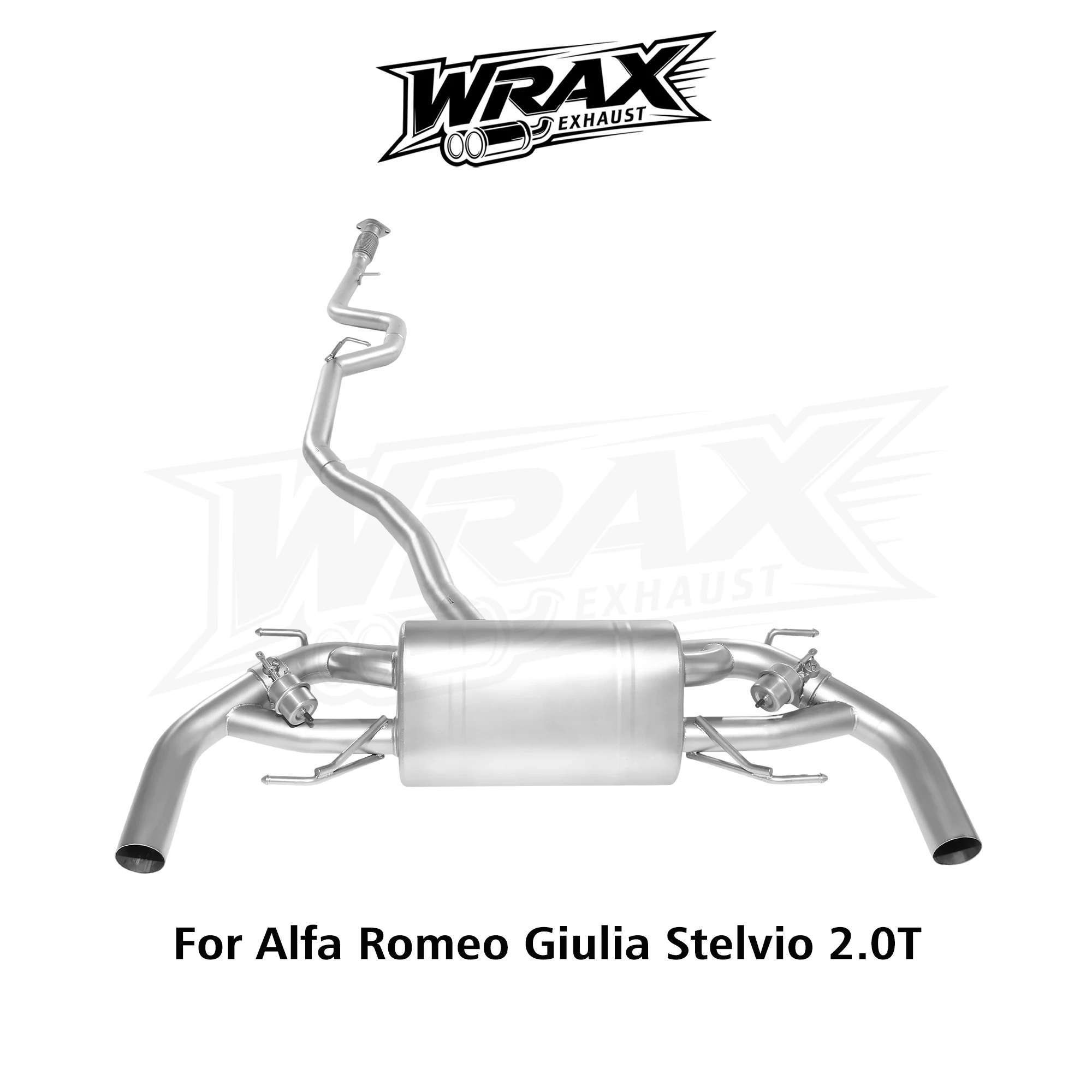 

WRAX Exhaust System for Alfa Romeo Giulia Stelvio 2.0T Stainless Steel Catback with Muffler Valve Support Customization