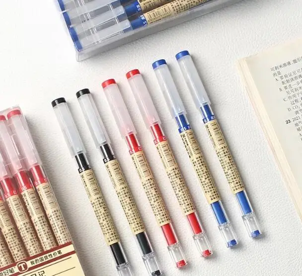 1pen 0.35mm/0.5mm Multiple colors Student Stationery pen Quick drying Writing Pen Office supplies signature pen (SS-6201)
