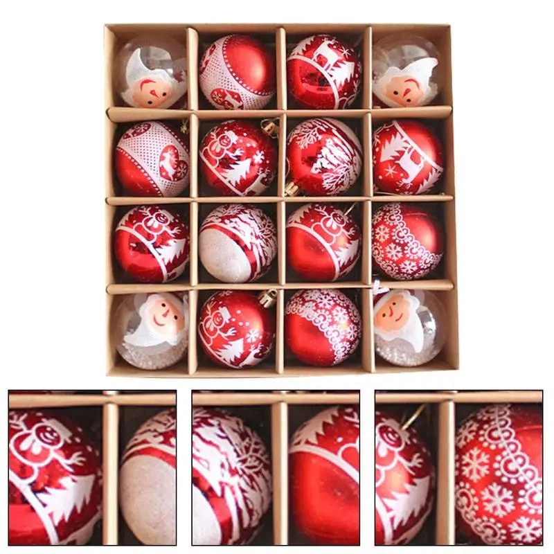 Christmas Ornaments Balls Christmas Decorations 16pcs Shiny Balls For Indoor Home Create A Christmas Mood With Flash Effect For