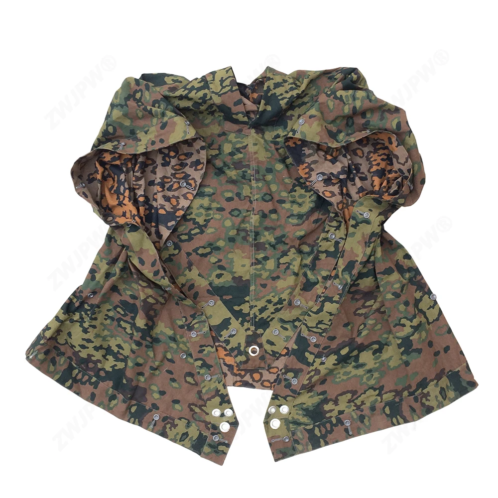 WW2 WWII SS MILITARY ARMY OAK LEAVES  OUTDOOR TACTICALCAMOUFLAGE TENT PONCHO RAIN CAP DE/505113