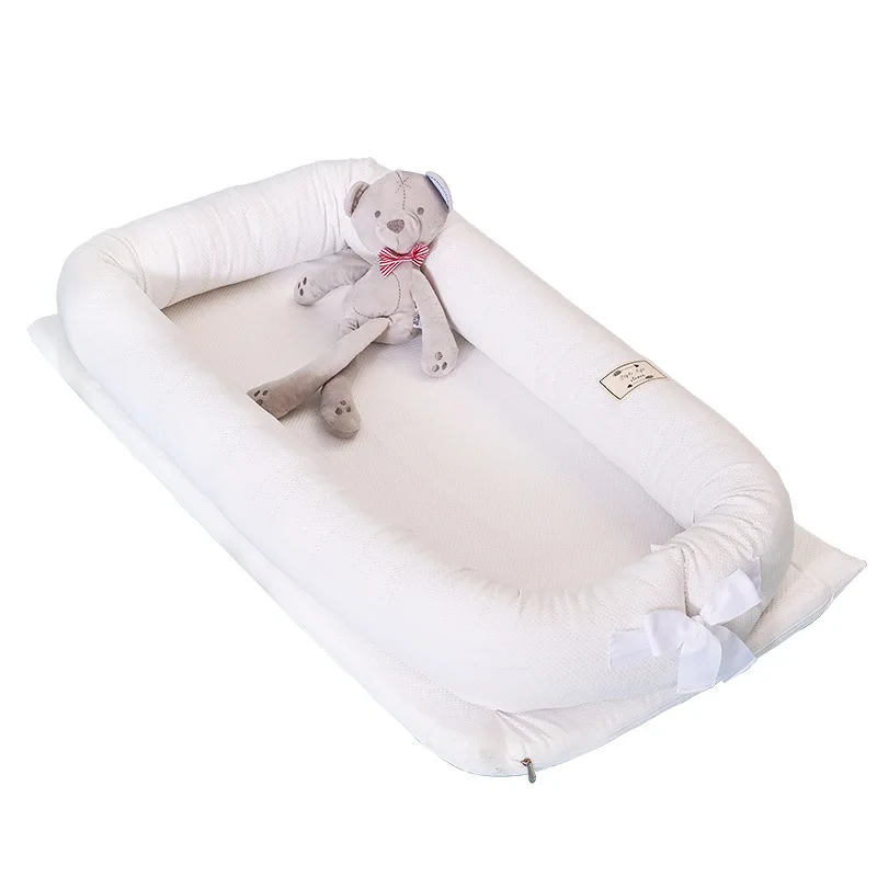 white-travel-bed-portable-baby-nest-breathable-newborn-bed-cotton-soft-breathable-mesh-crib-50-90cm