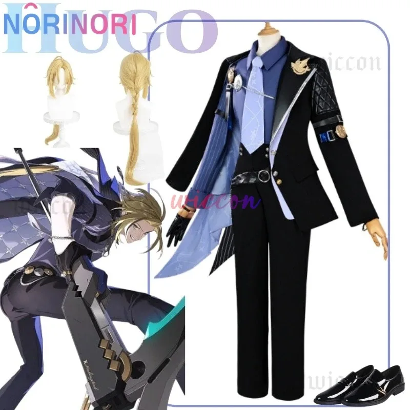 

Hugo Vlad Ravenlock Zenless Zone Zero Hugo Косплей Костюм Элегантный наряд Аниме Полный комплект Униформа Костюм Парик Обувь Опора