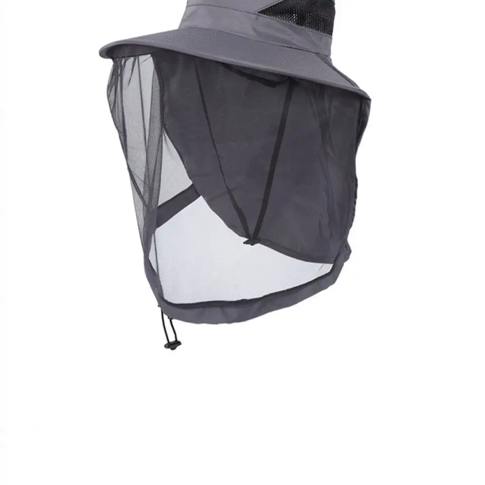Mesh Net Anti Mosquito Fishing Hat Sun Shade Breathable Cap Outdoor Hiking Equipment Veil Mask For Bee Keeping