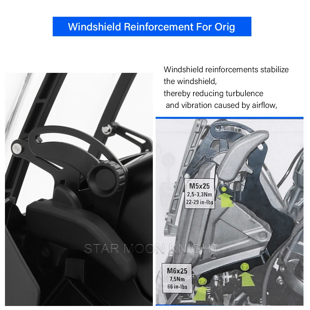 Motorcycle Accessories For Pan America 1250 S RA1250 PA 1250S PA1250 2021 2022 - Windshield Reinforcement Anti Shake Bracket