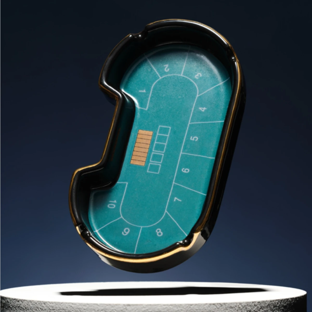 Creative Personality Texas Poker Table Ashtray Ceramic Home Trendy Ceramic Entertainment Office Ashtray