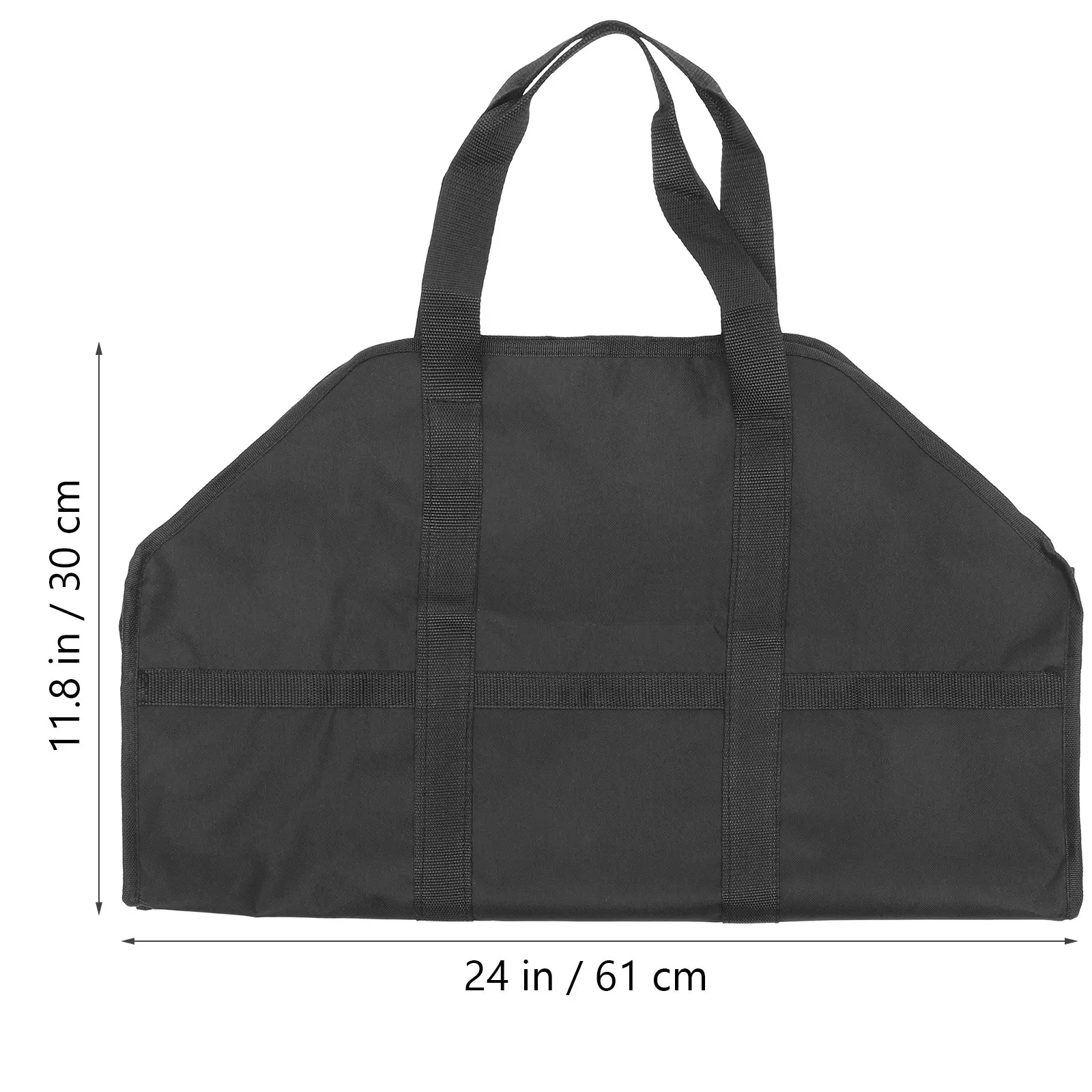 Foldable Firewood Storage Bag Large Capacity Oxford Cloth Wood Carrier with Double Handles Open Design for Logs Any Size