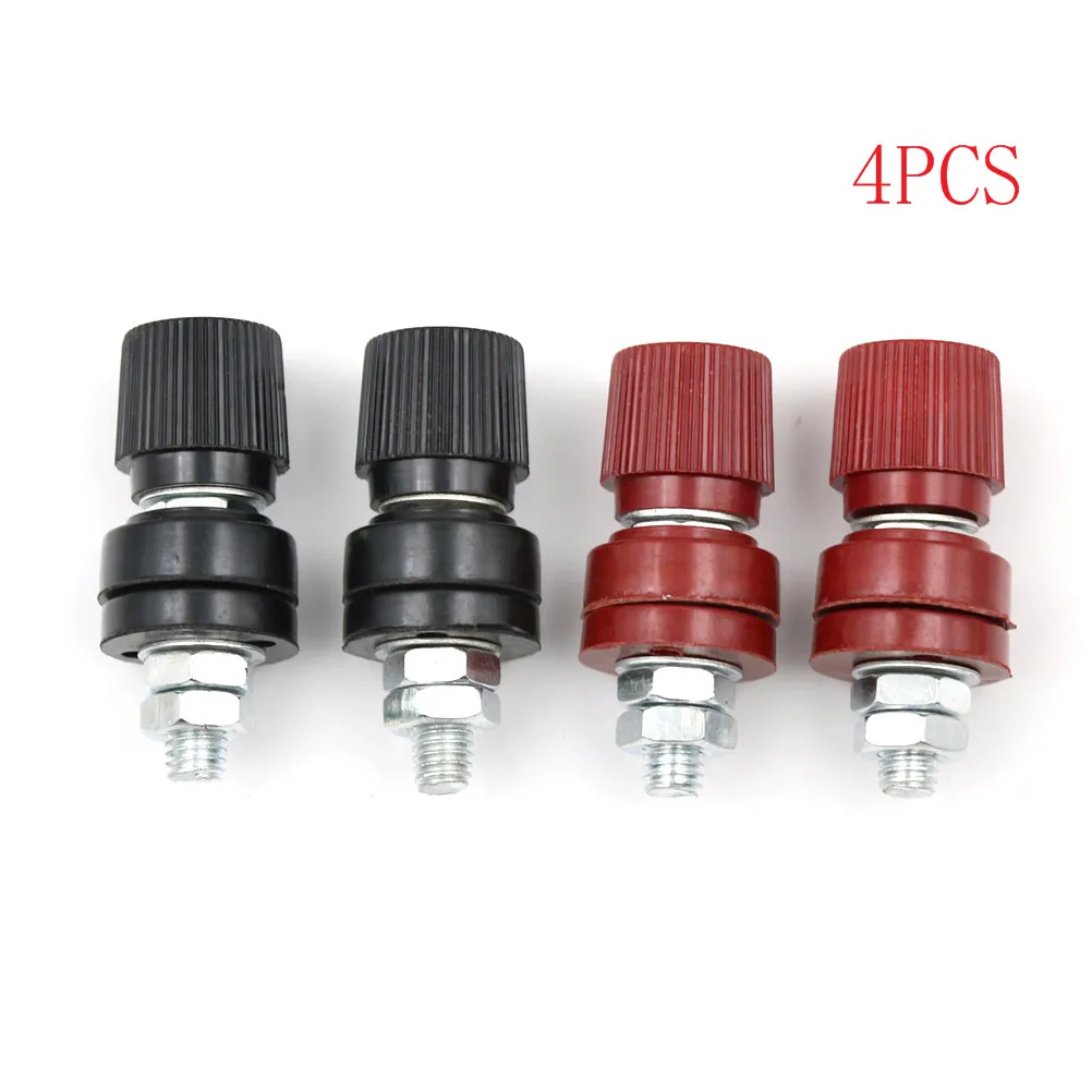 Hot Sale 4pcs Terminals Binding Post Terminal 6mm Screw M6 Power Supply (2PCS Red + 2PCS Black)
