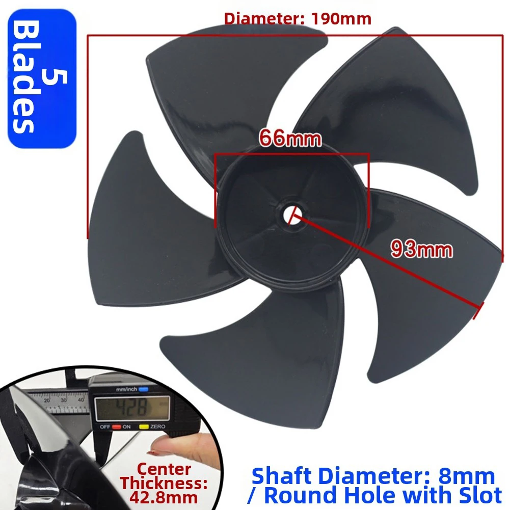 For Midea Compatible 5 Blade Air Circulation Fan Blades 190mm Diameter for GAF20CA GAF20CB FGA20VB FGA20UXF GAH20A