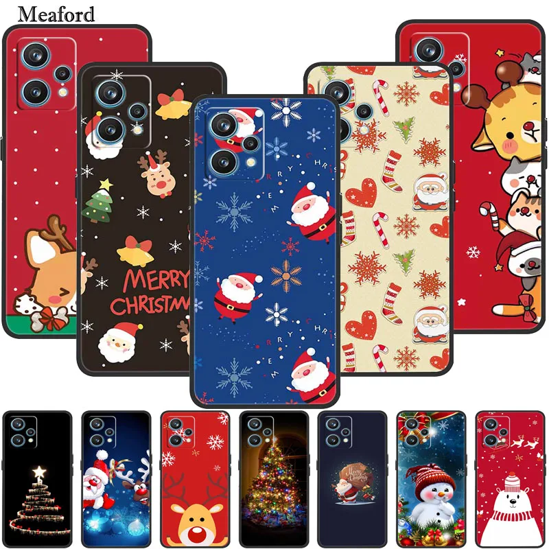 Case For Realme 9 Pro Christmas TPU Soft Phone Back Cover For Realme 9 Pro RMX3471 Silicone Funda Elk Shockproof Fashion Coque