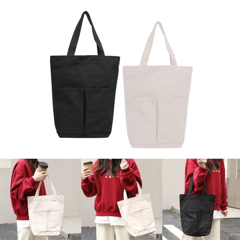 2023 Nova Bolsa de Lona Simples Bolsas Femininas Casuais Bolsas de Grande Capacidade para Mulheres Bolsas Shopper Bolsa Feminina