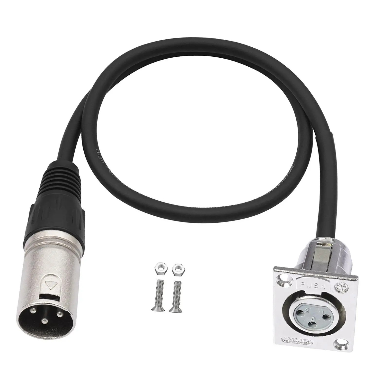3Pin XLR Male to XLR Female Audio Cable DJ Stage Lamp Connection Mic Cable Audio Adaptor for KTV Live Performances