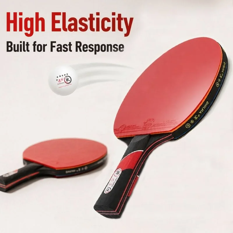 16star Table Tennis Racket High Elasticity 7 Layer Carbon Bottom Plate Professional Table Tennis Racket Handmade Ping Pong