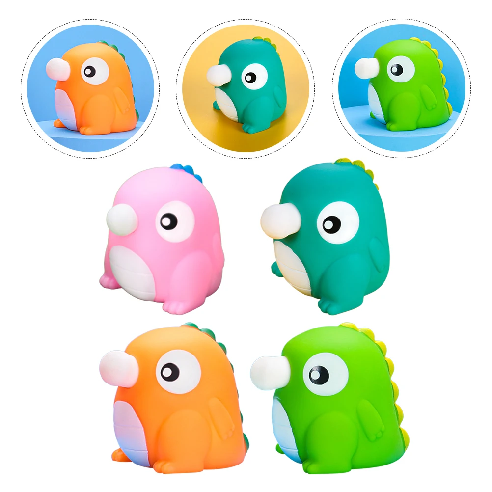 4 قطعة ديناصور ضغط الإجهاد الإغاثة الكرة مضحك تنفيس اللعب للمزحة حمام الطفل التعليم تخفيف الضغط شكل الحيوانات #2