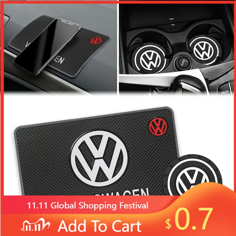 

GOLF VW для VOLKSWAGEN VW 2026, новые автомобильные подставки, слоты для чашек с водой, внутренняя панель, нескользящий коврик для Volkswagen VW CC GTI Polo 6