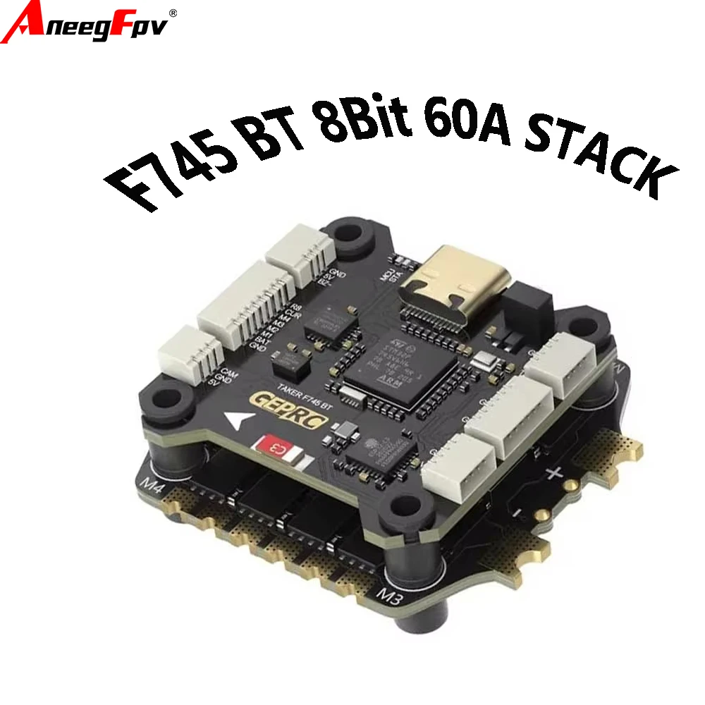 GEPRC TAKER F745 BT  8Bit 60A Stack 4IN1 ESC 512MB Black Box Data Analyze Record Flight Barometer Dual Gyroscope Racing FPV Dron