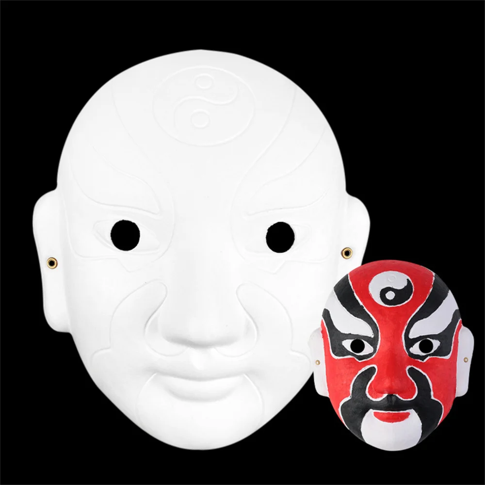 

White Paper Party Mask DIY Half Face Masquerade Mask Face Mask For Halloween Party