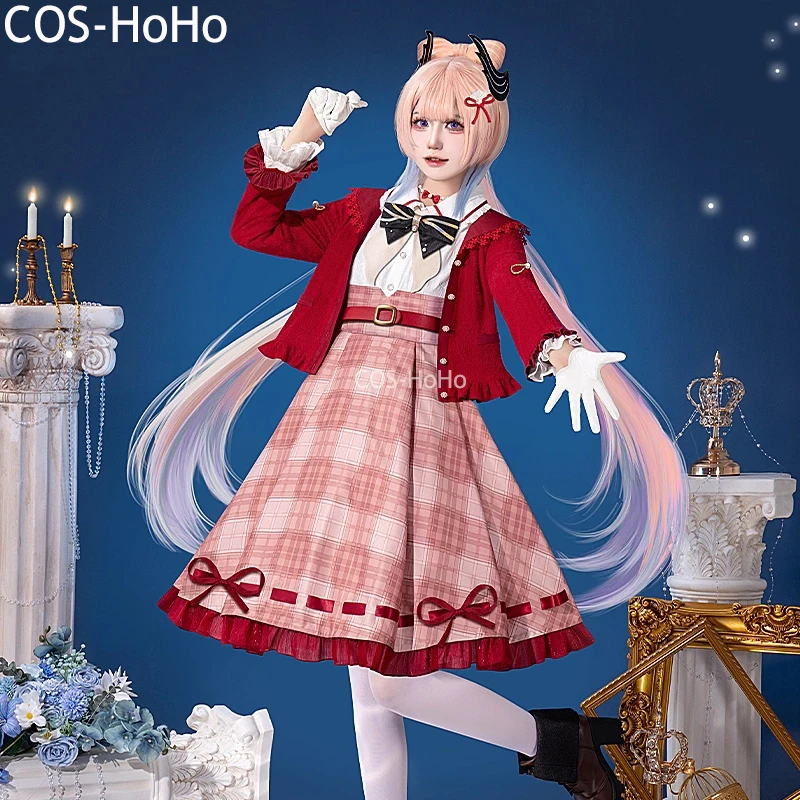 

COS-HoHo Genshin Impact Sangonomiya Kokomi Game Suit Sweet Lovely Dress Uniform Cosplay Costume Halloween Party Outfit Women