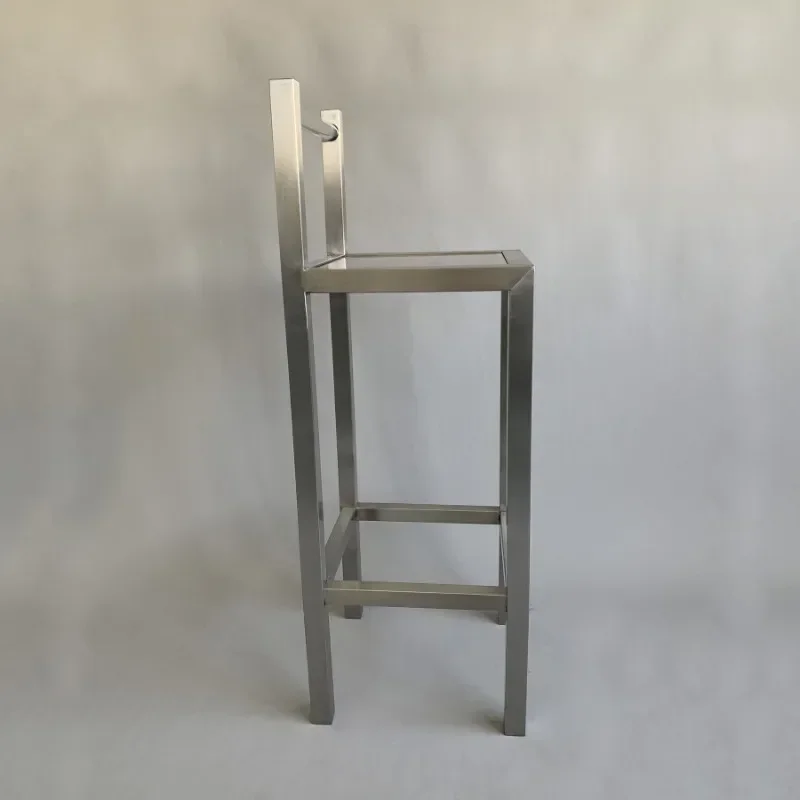 Modern simple stainless steel bar chair designer hotel villa model room bar creative acrylic bar chair
