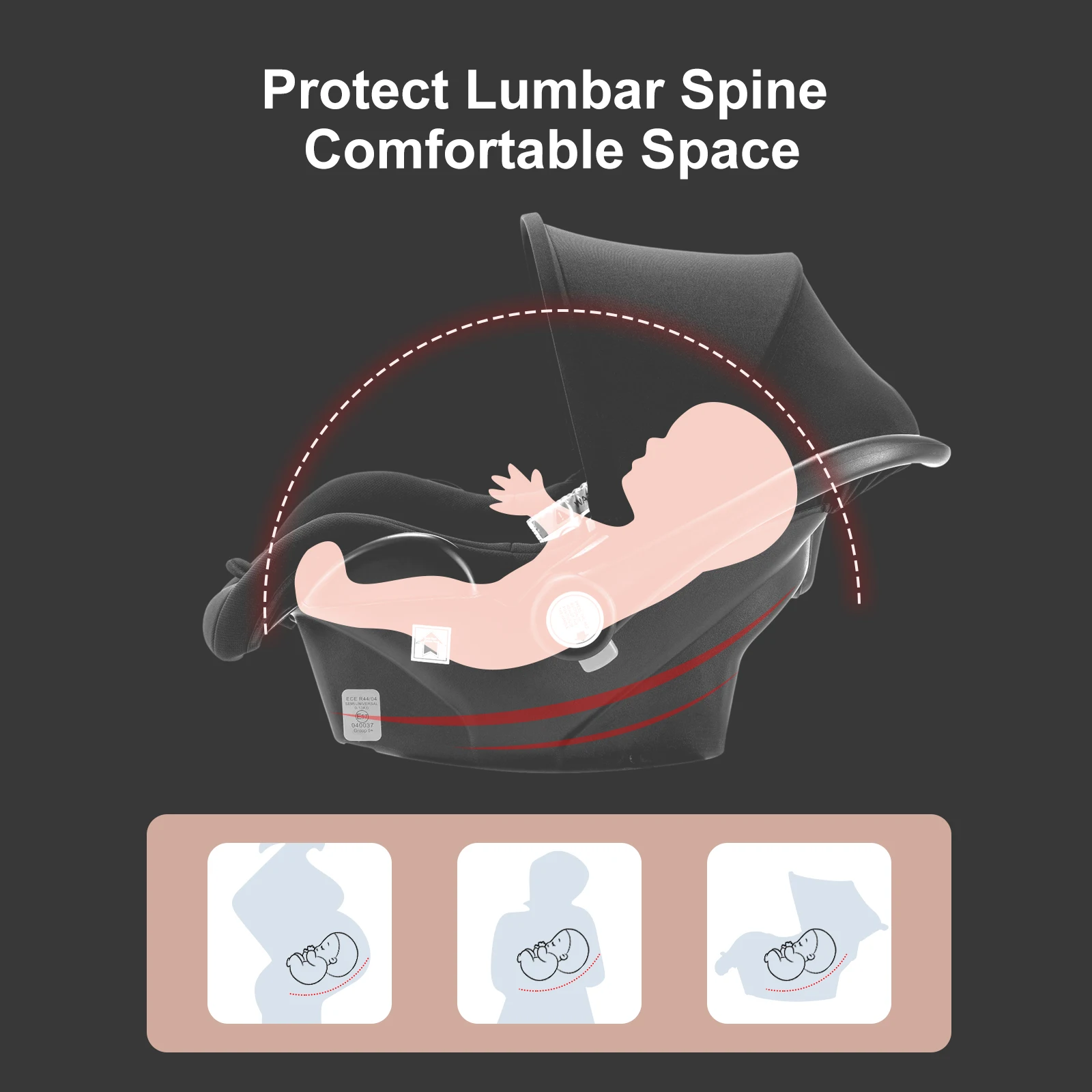 Kereta dorong bayi 3 in 1 kereta ringan untuk bayi baru lahir kereta bayi dengan empat roda kereta dorong untuk bayi mewah lipat.