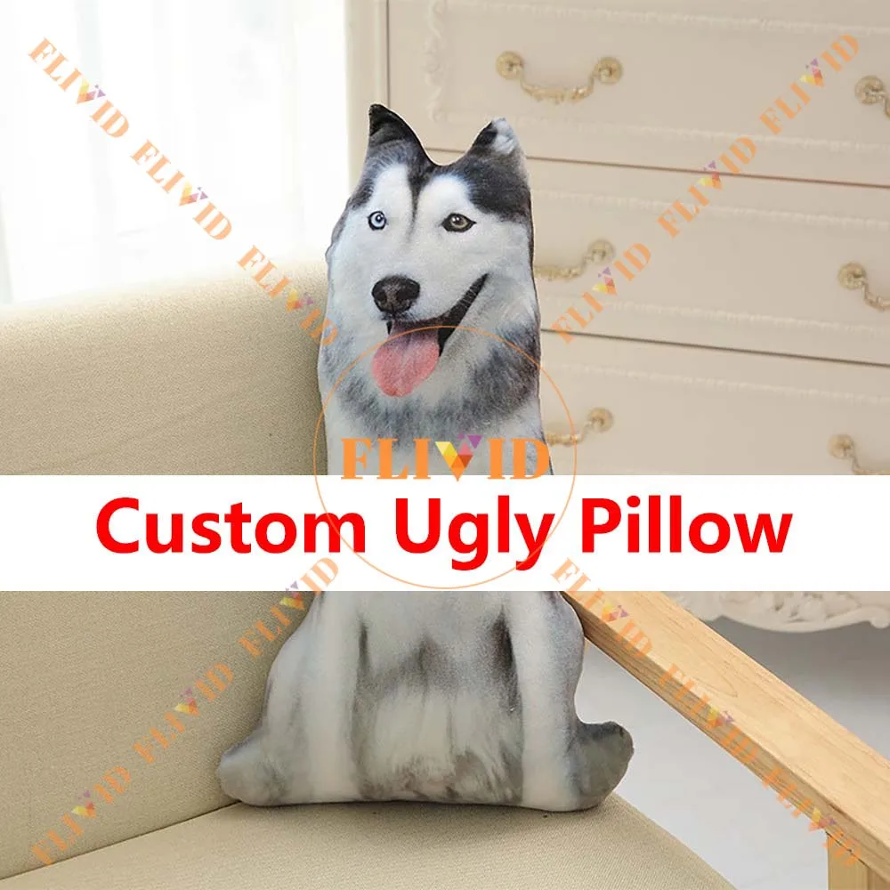 

Customized Ugly 3D Dog Pillows,Custom Cat Pillow,Personalized Pet Animal Cushion,Pet Loss Memorial Birthday Gift,Pet Lover Gift