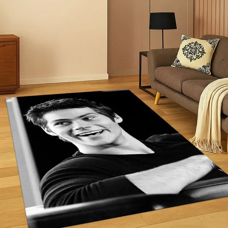 Fashion Dylan O’Brien DOB Actor Living Room Non-Slip Area Rug Soft Carpet for Bedroom  Playroom Sofa,Home Decor Doormat