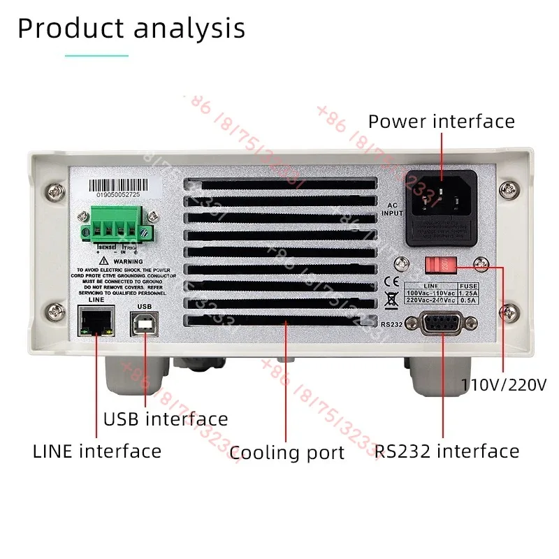 KUAIQU KEL103 KEL102 Programmable DC Electronic Load 150W/300W Adjustable 120V 30A Digital Control Tester RS-232 USB Connect
