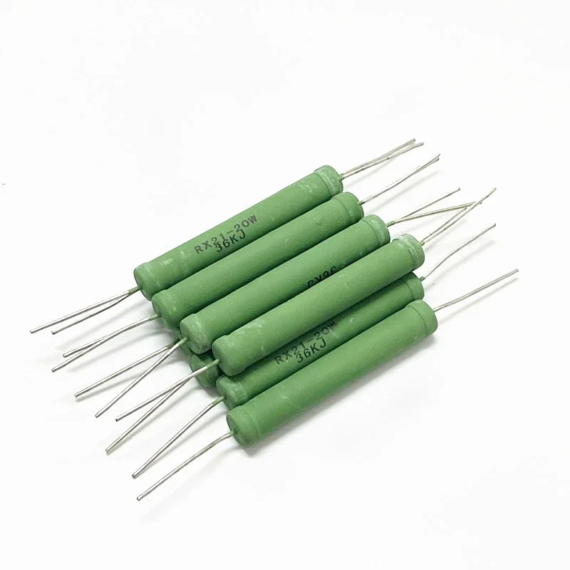 10PCS RX21 wire wound resistor 20W 6.8R7.5R 8.2R 10R 12R 15R 18R 20R 22R 24R 25R