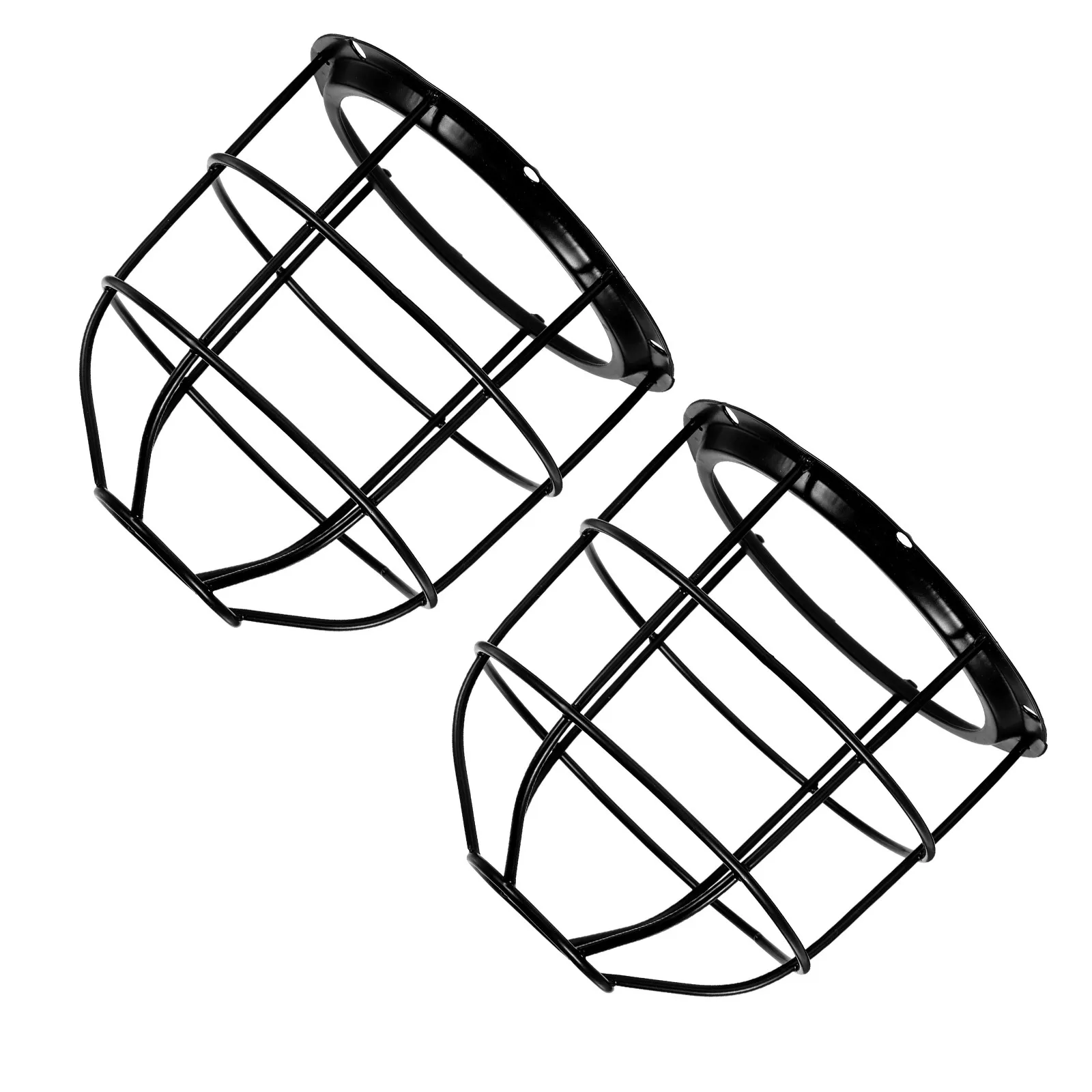 2Pcs Wire Cage Light Bulb Protector Clear Illumination Metal Cage Lamp Shade for Outdoor Indoor Industrial Residential Use