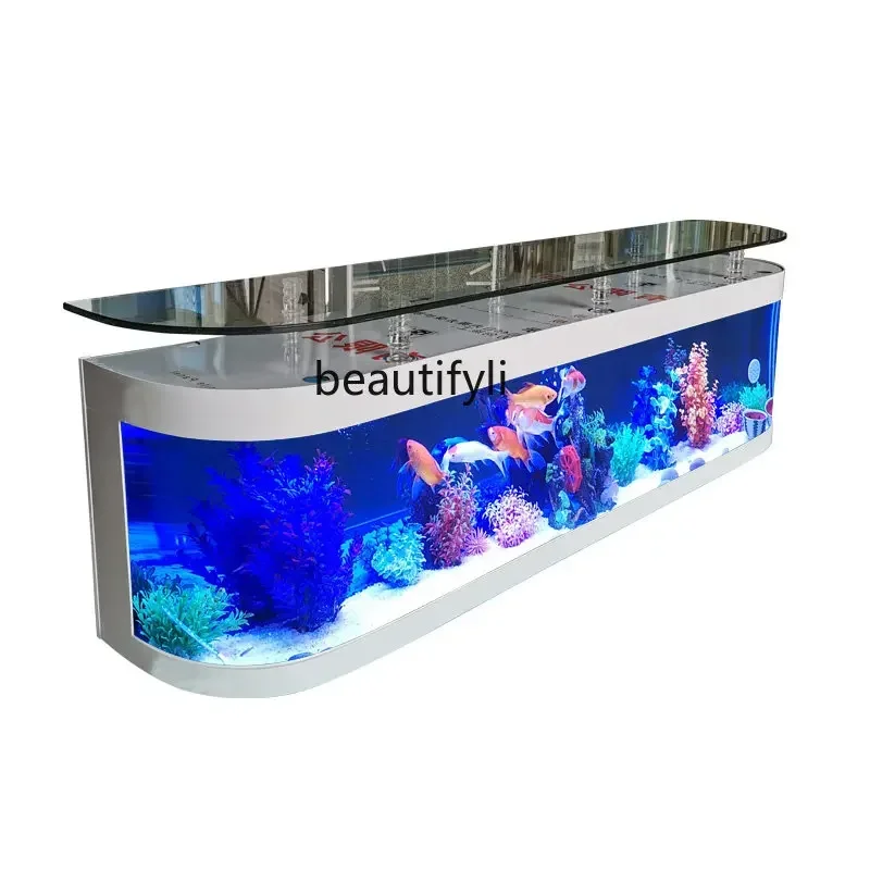 

LJYSmart Fish Tank TV Cabinet Home Floor Integrated Ecological Change Water Creative Living Room New