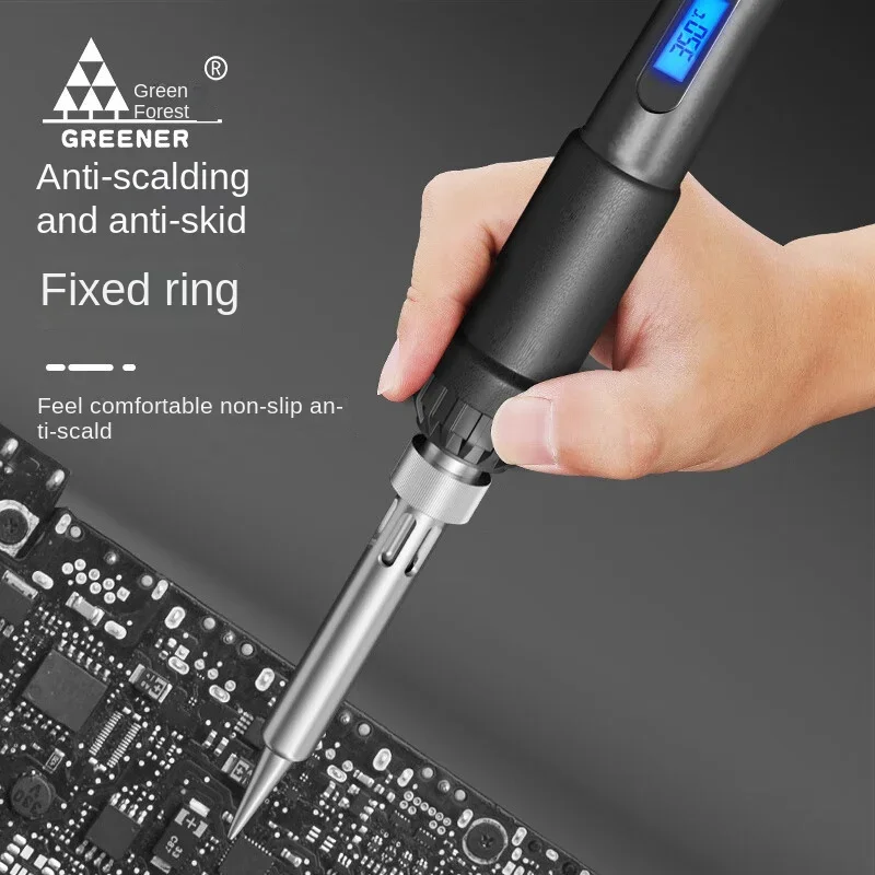 

Electric soldering iron set 60W internal heating digital display adjustable temperature household high power solder welding gun