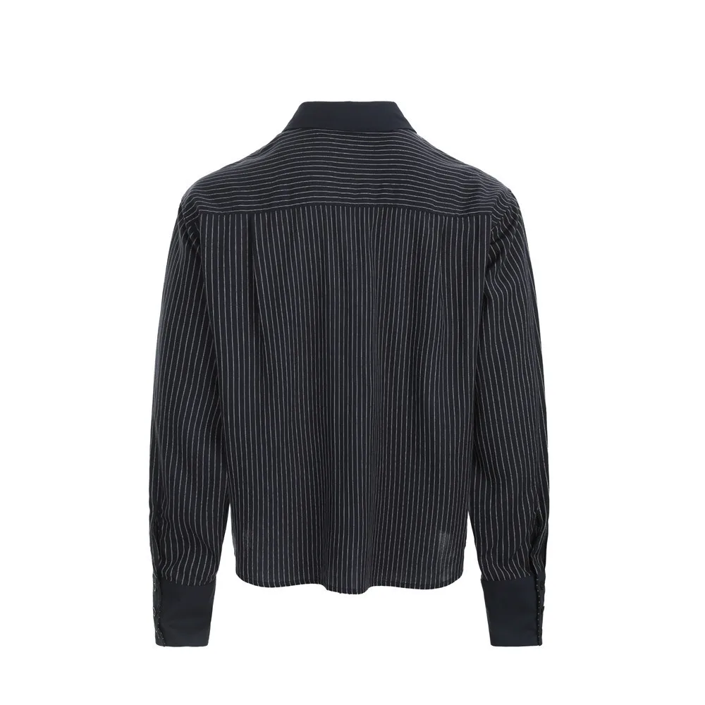 MWJLPWQ American-Style Trendy Vertical Striped Long-Sleeve Shirt For Men Loose Casual Suitable Spring Autumn Vibe Tops 21071