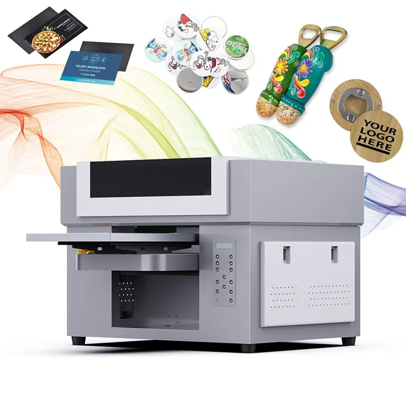 A3 Portable UV Printer, Card Badge Wooden Block Metal UV DTF Printer, Digital Direct Printing AB Film Color Printing Machine