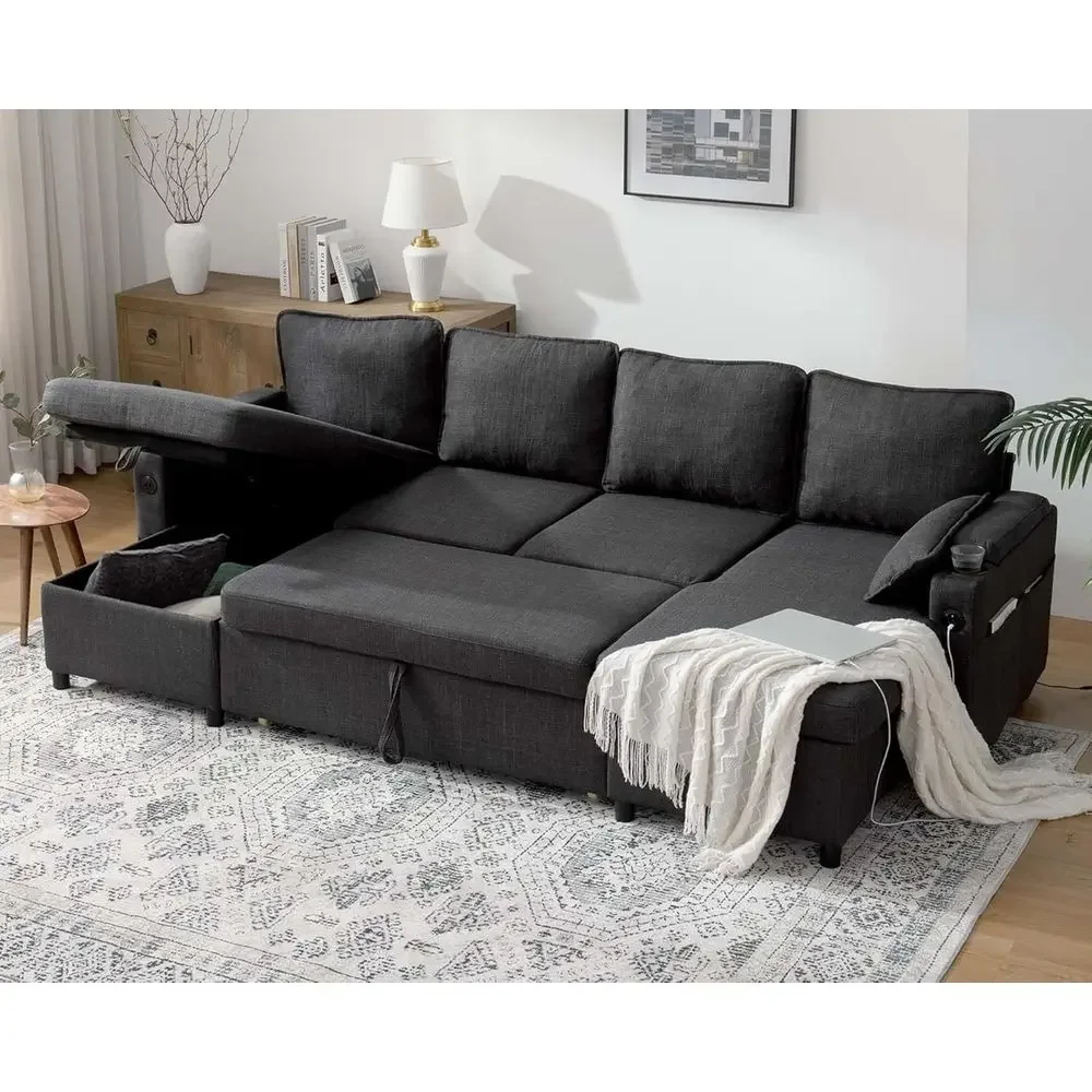 

Upgraded 64 W 84 L Full Size Futon Sofa Bed, 6 Thick Upholstery Rustic Microfiber Loveseat Sofa Sleeper Pull Out Couch,Converti