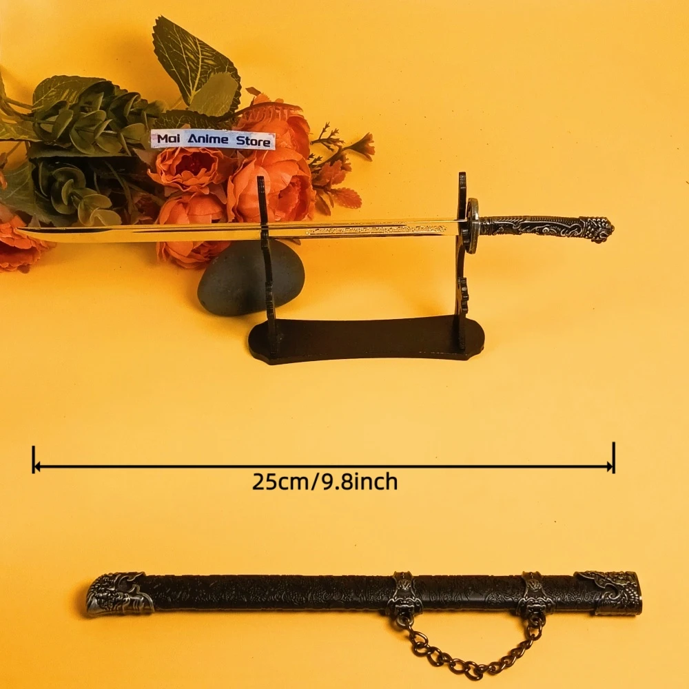 8.6in metal chinês antigo katana lâmina tamanho real japonês katana espada de ferro anime ninja faca original samurai sabre brinquedo presente