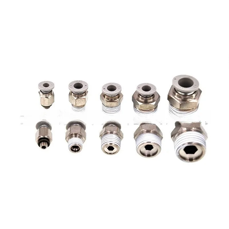 Parts for AirTAC Threaded Through Quick Plug Coupling APC6-M5 APC6-01 APC6-02/03/04