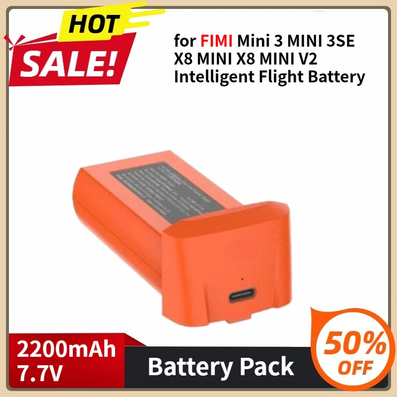 

Rechargeable Lipo-Battery for FIMI Mini 3 MINI3SE X8 MINIX8 MINIV2 Intelligent Flight Battery 2200mAh 7.7V
