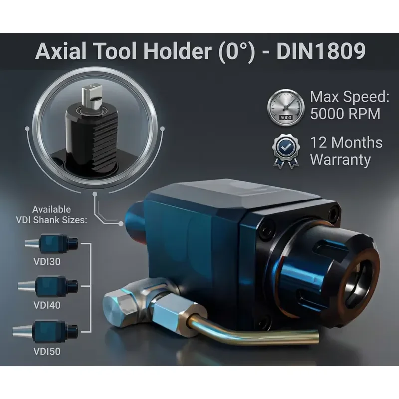 VDI Axial Tool Holder 0° RADIAL  90° Live Tool Holder VDI40 VDI30 Driven Tool Turning Milling Cnc Lathe