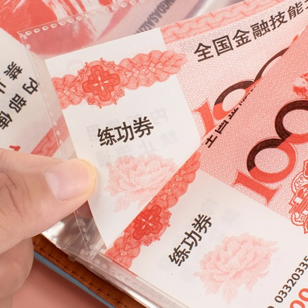 50Sheets Saving Money Binder PU Leather Portable Budget Binder with Lock Wallet Storage Savings Handbook Planner Organizer