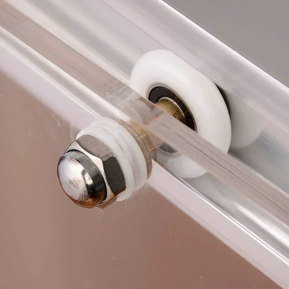 4PCS 20/23/25/27/28mm Diameter Shower Glass Sliding Door Hanging Wheel Roller Bathroom Sliding Cabinet Eccentric Pulleys