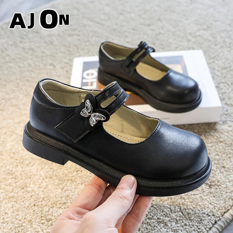 

Girls' leather shoes, black princess shoes, new leather girls' loafers in summer, students' performance shoes, children's shoes